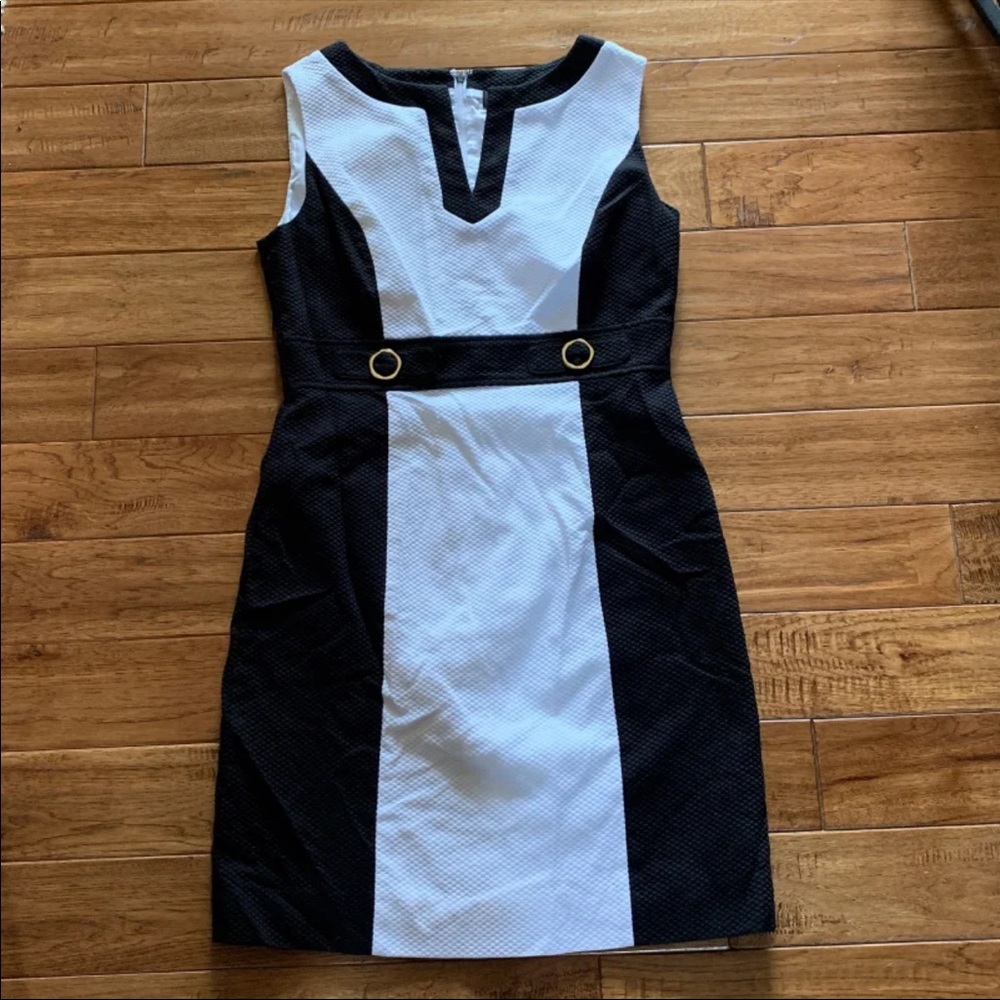 Tahari ASL Color Block Shift Dress